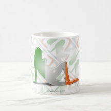 Irish Girl Silhouette Flag Mugs