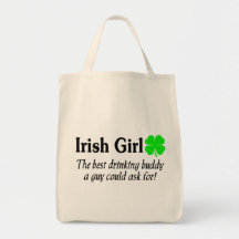 Irish Girl The Best Drinking Buddy A Guy Could Ask Canvas Bags