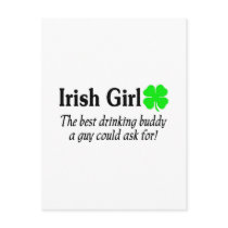 Irish Girl The Best Drinking Buddy A Guy Could Postcard