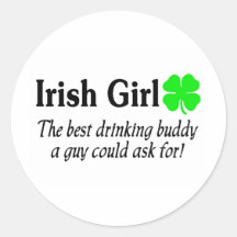 Irish Girl The Best Drinking Buddy A Guy Could Sticker