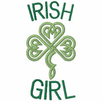 Irish Girl With Celtic Knot Hearts