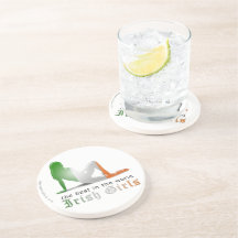 Irish Girls are Best Flag Drink Coaster