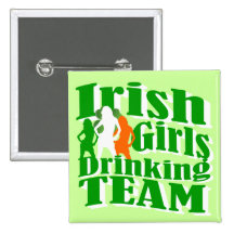 Irish girls drinking team pinback button