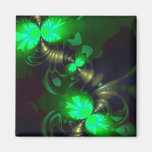 Irish Goblin – Emerald and Gold Ribbons Fridge Magnet