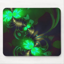 Irish Goblin – Emerald and Gold Ribbons Mouse Pads