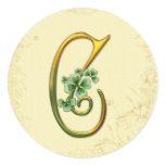 Irish Gold Monogram C Stickers