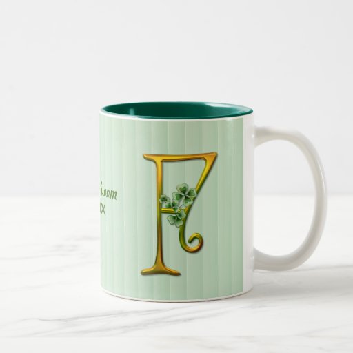 Irish Gold Monogram F Coffee Mug