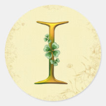 Irish Gold Monogram I Stickers