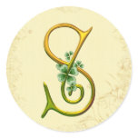 Irish Gold Monogram S Sticker