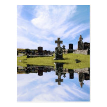 irish graveyard postcard