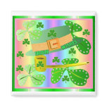 Irish Hat and Shamrocks Magnets