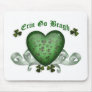 Irish heart Erin Go Bragh green heart Mousepad