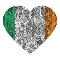 irish heart flag stickers