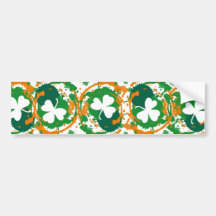 Irish Ink Clover bumper sticker