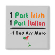 Irish Italian Funny Fridge Magnet