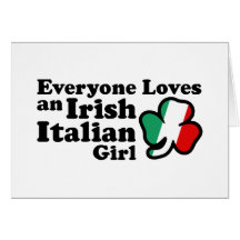 Irish Italian Girl Card