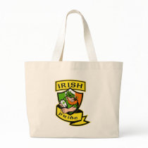 Irish leprechaun rugby player celtic flag Ireland Tote Bag