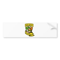 Irish leprechaun rugby player celtic flag Ireland Bumper Sticker