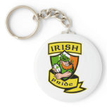 Irish leprechaun rugby player celtic flag Ireland keychains