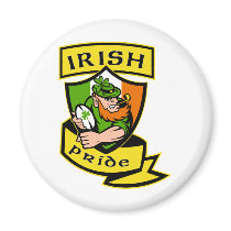 Irish leprechaun rugby player celtic flag Ireland Fridge Magnet