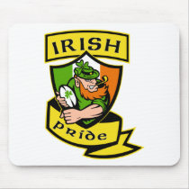 Irish leprechaun rugby player celtic flag Ireland Mouse Pads