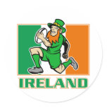 Irish leprechaun rugby player Ireland flag Ireland stickers
