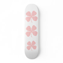 Irish Lucky Pink Shamrock Ava Skateboard