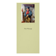 Irish Man Puts Whiskey Into Flask Bookmark Rack Card Design