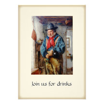 Irish Man & Whiskey Drinks Party Cocktails Announcement