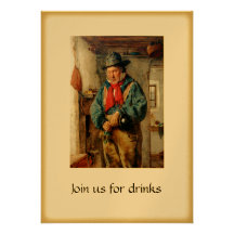 Irish Man & Whiskey Drinks Party Cocktails Announcement