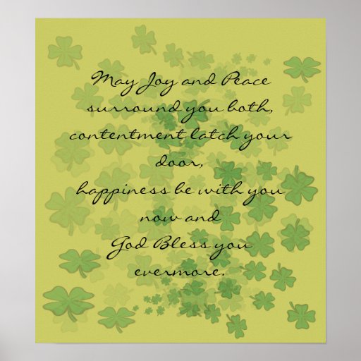 Irish Marriage Blessing - - Poster