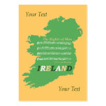 Irish Music Tune Sheet Music Map of Ireland Card Business Card Template