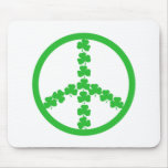 Irish peace shamrock mousepad