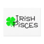 Irish Pisces with Clover Postcards