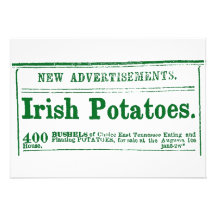 Irish Potatoes Civil War era classified Invitation