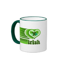 Irish Pride Hearts Green Coffee Mug