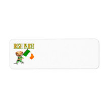 Irish Pride Woman Return Address Labels