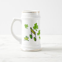 Irish Prince Cute Cartoon Frog Shamrock Stein Coffee Mugs