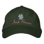 Irish Princess, Pink and Green embroidered hats