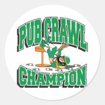 Irish Pub Crawl Champion Gift Sticker