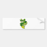 Irish rugby player leprechaun hat shamrock bumper sticker