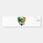 Irish rugby player leprechaun hat shamrock ireland bumper stickers