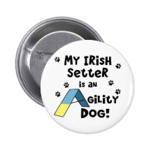 Irish Setter Agility Dog Buttons