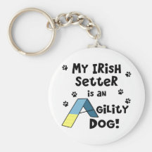 Irish Setter Agility Dog Keychains