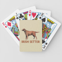 irish setter bicycle card deck