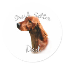 Irish Setter Dad 2 Stickers