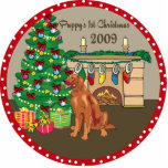 Irish Setter Puppys 1st Christmas Ornament 09 photo sculptures