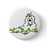 Irish Shamrock Cartoon Slug Monster buttons