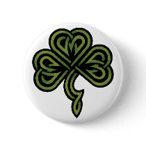 Irish Shamrock Gift Pinback Button