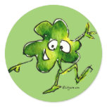 Irish Shamrock n Roll 01 Cartoon Sticker